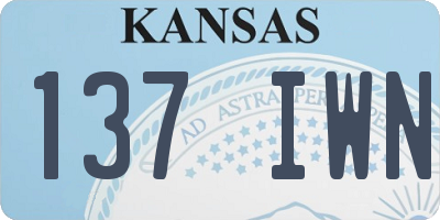 KS license plate 137IWN