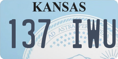 KS license plate 137IWU