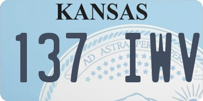 KS license plate 137IWV