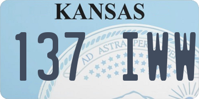 KS license plate 137IWW