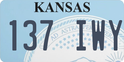KS license plate 137IWY