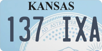 KS license plate 137IXA