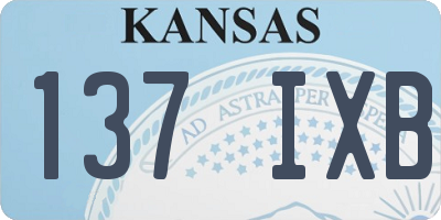 KS license plate 137IXB