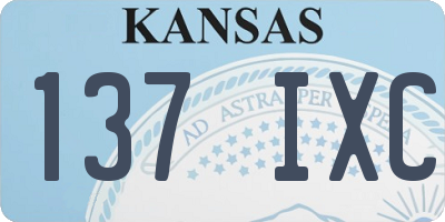 KS license plate 137IXC