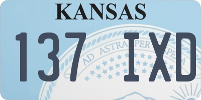 KS license plate 137IXD