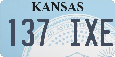 KS license plate 137IXE