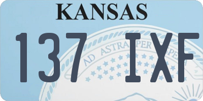 KS license plate 137IXF