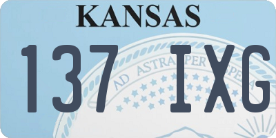 KS license plate 137IXG