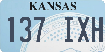 KS license plate 137IXH