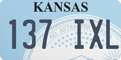 KS license plate 137IXL