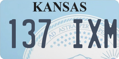 KS license plate 137IXM