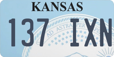 KS license plate 137IXN