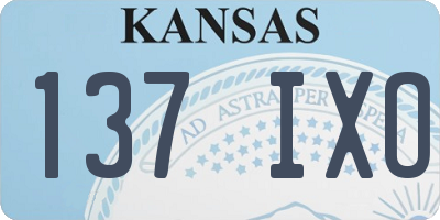 KS license plate 137IXO