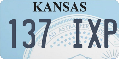 KS license plate 137IXP