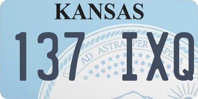 KS license plate 137IXQ