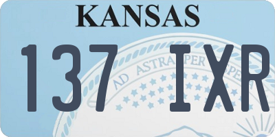 KS license plate 137IXR