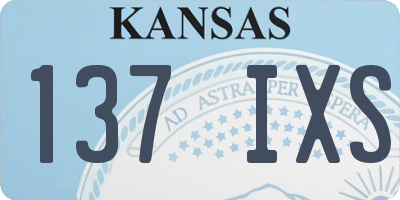 KS license plate 137IXS