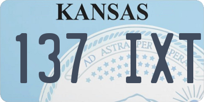 KS license plate 137IXT