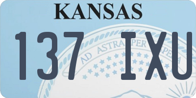 KS license plate 137IXU