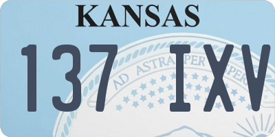 KS license plate 137IXV