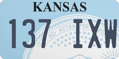 KS license plate 137IXW
