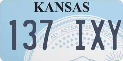 KS license plate 137IXY