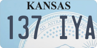 KS license plate 137IYA