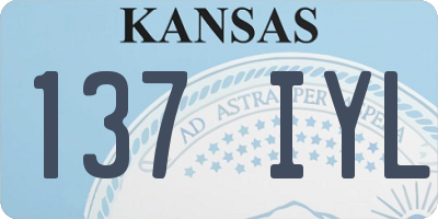 KS license plate 137IYL