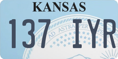 KS license plate 137IYR