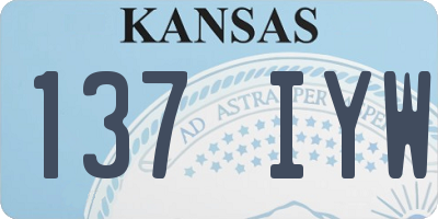 KS license plate 137IYW