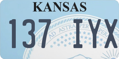 KS license plate 137IYX