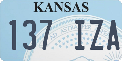 KS license plate 137IZA