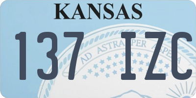 KS license plate 137IZC