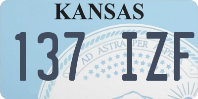 KS license plate 137IZF