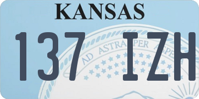 KS license plate 137IZH
