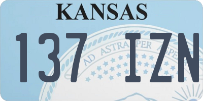 KS license plate 137IZN