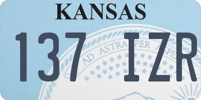 KS license plate 137IZR