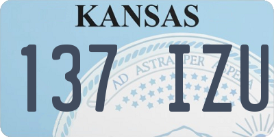KS license plate 137IZU