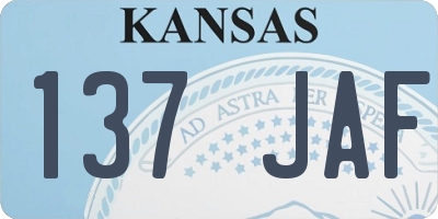 KS license plate 137JAF
