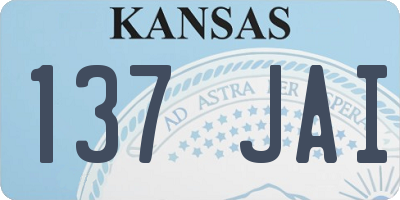 KS license plate 137JAI