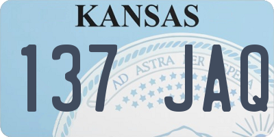 KS license plate 137JAQ