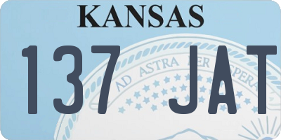 KS license plate 137JAT