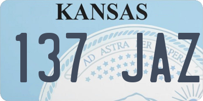 KS license plate 137JAZ