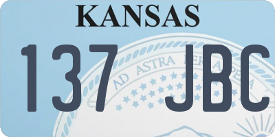 KS license plate 137JBC