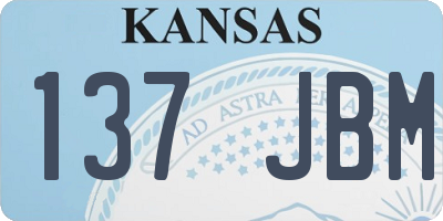 KS license plate 137JBM