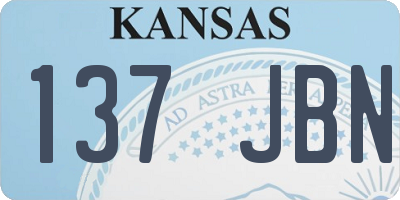 KS license plate 137JBN