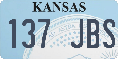 KS license plate 137JBS
