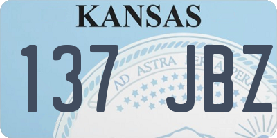KS license plate 137JBZ