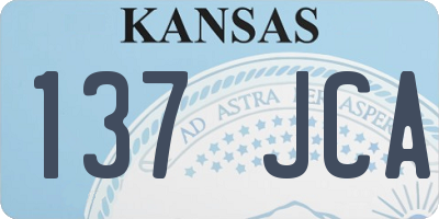 KS license plate 137JCA