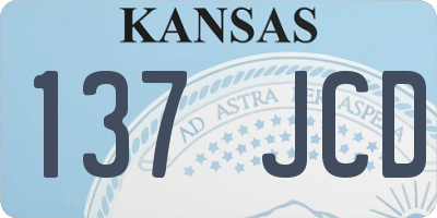 KS license plate 137JCD